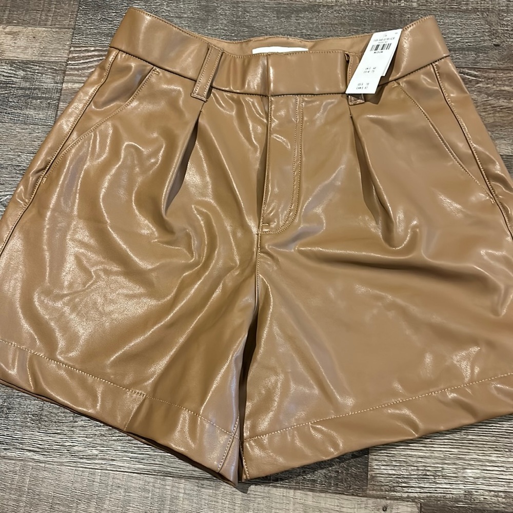 Abercrombie leather shorts size medium